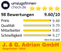 Umzugsfirma J. & G. Adrian GmbH auf Umzugsfirmencheck.de