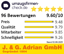 Umzugsfirma J. & G. Adrian GmbH auf Umzugsfirmencheck.de